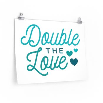 Wall Art Posters Prints - Double the Love Baby Blue Boy