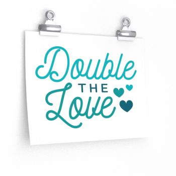 Wall Art Posters Prints - Double the Love Baby Blue Boy