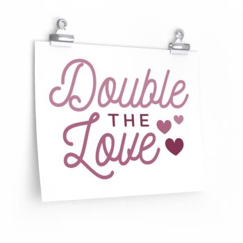 Wall Art Posters Prints - Double the Love Baby Pink Girl