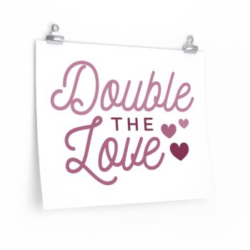 Wall Art Posters Prints - Double the Love Baby Pink Girl