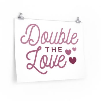 Wall Art Posters Prints - Double the Love Baby Pink Girl