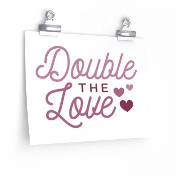 Wall Art Posters Prints - Double the Love Baby Pink Girl