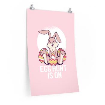 Wall Art Posters Prints - Easter Egg Hunt Cute Easter Bunny