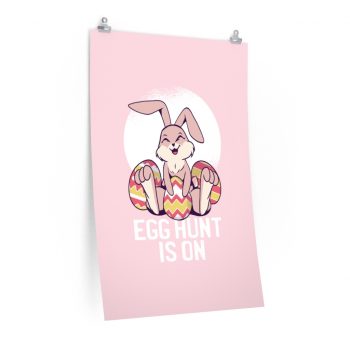 Wall Art Posters Prints - Easter Egg Hunt Cute Easter Bunny