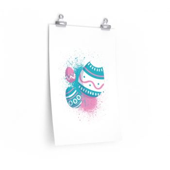 Wall Art Posters Prints - Easter Eggs Spray Painted Blue Pink White