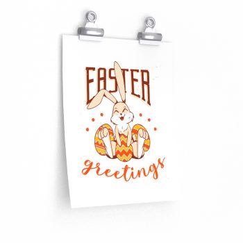 Wall Art Posters Prints - Easter Greetings Easter Bunny Eggs