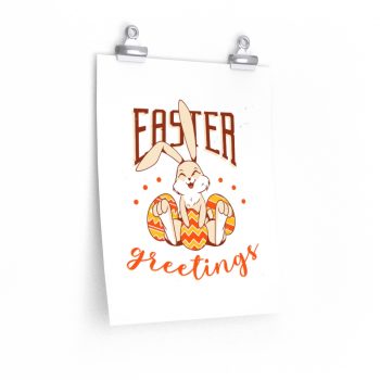 Wall Art Posters Prints - Easter Greetings Easter Bunny Eggs