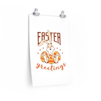 Wall Art Posters Prints - Easter Greetings Easter Bunny Eggs