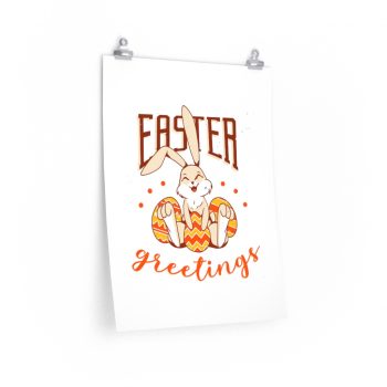 Wall Art Posters Prints - Easter Greetings Easter Bunny Eggs