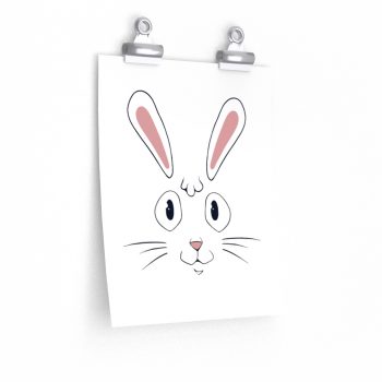 Wall Art Posters Prints - Easter Rabbit Face Bunny Ears