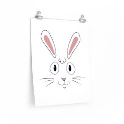 Wall Art Posters Prints - Easter Rabbit Face Bunny Ears