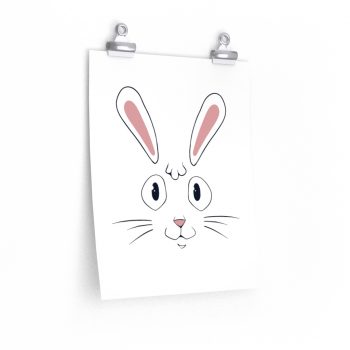 Wall Art Posters Prints - Easter Rabbit Face Bunny Ears