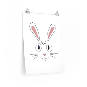 Wall Art Posters Prints - Easter Rabbit Face Bunny Ears