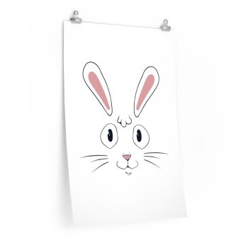 Wall Art Posters Prints - Easter Rabbit Face Bunny Ears