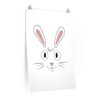 Wall Art Posters Prints - Easter Rabbit Face Bunny Ears