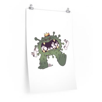 Wall Art Posters Prints - Eating Toilet Paper Coronavirus Virus