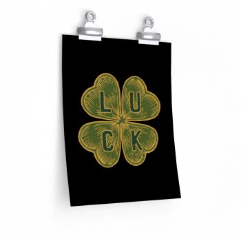 Wall Art Posters Prints - Four Leaf Clover Luck