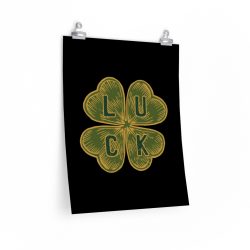 Wall Art Posters Prints - Four Leaf Clover Luck