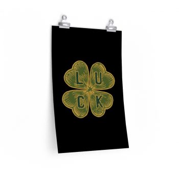 Wall Art Posters Prints - Four Leaf Clover Luck