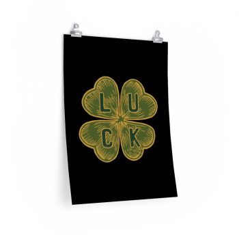 Wall Art Posters Prints - Four Leaf Clover Luck