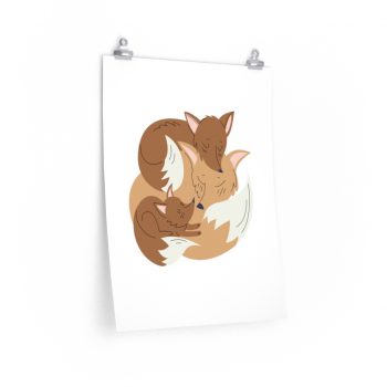 Wall Art Posters Prints - Fox Mom and Babies