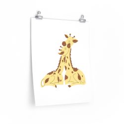 Wall Art Posters Prints - Giraffe Mom and Baby