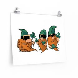 Wall Art Posters Prints -  Gnomes with Clover Leaves