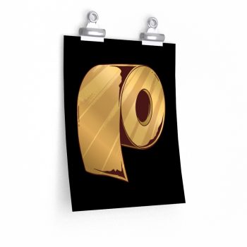 Wall Art Posters Prints - Gold Golden Toilet Paper Coronavirus Covid-19