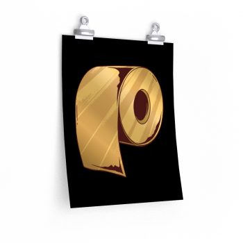 Wall Art Posters Prints - Gold Golden Toilet Paper Coronavirus Covid-19