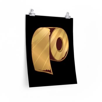 Wall Art Posters Prints - Gold Golden Toilet Paper Coronavirus Covid-19