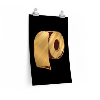 Wall Art Posters Prints - Gold Golden Toilet Paper Coronavirus Covid-19