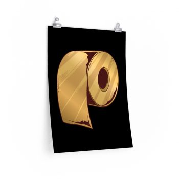 Wall Art Posters Prints - Gold Golden Toilet Paper Coronavirus Covid-19