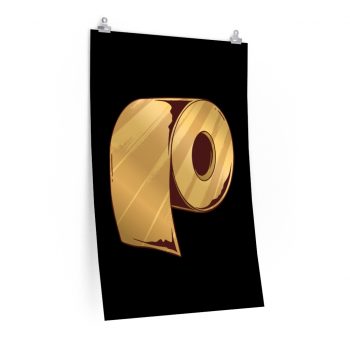 Wall Art Posters Prints - Gold Golden Toilet Paper Coronavirus Covid-19