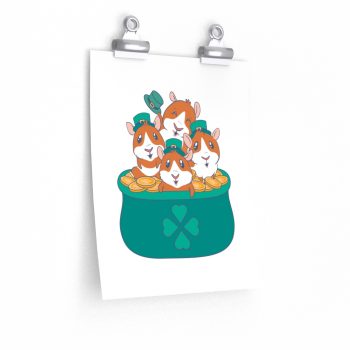 Wall Art Posters Prints - Guinea Pigs St Patricks Day Pot of Gold