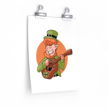 Wall Art Posters Prints - Guitarist Leprechaun St Partrick's Day