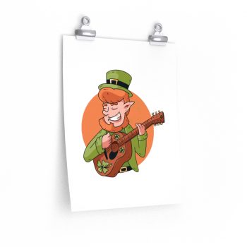 Wall Art Posters Prints - Guitarist Leprechaun St Partrick's Day