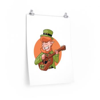 Wall Art Posters Prints - Guitarist Leprechaun St Partrick's Day