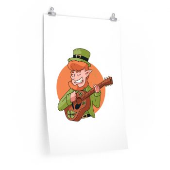 Wall Art Posters Prints - Guitarist Leprechaun St Partrick's Day