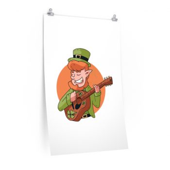 Wall Art Posters Prints - Guitarist Leprechaun St Partrick's Day