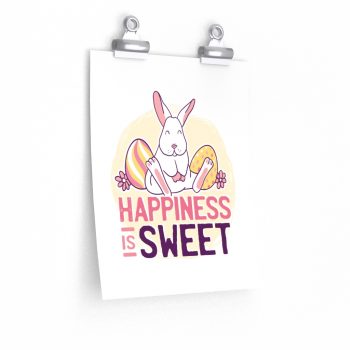 Wall Art Posters Prints - Happiness Is Sweet Easter Bunny