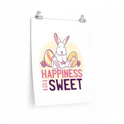 Wall Art Posters Prints - Happiness Is Sweet Easter Bunny