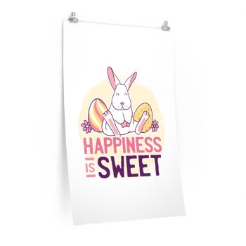 Wall Art Posters Prints - Happiness Is Sweet Easter Bunny