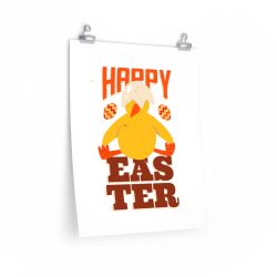 Wall Art Posters Prints - Happy Easter Chick Eggs