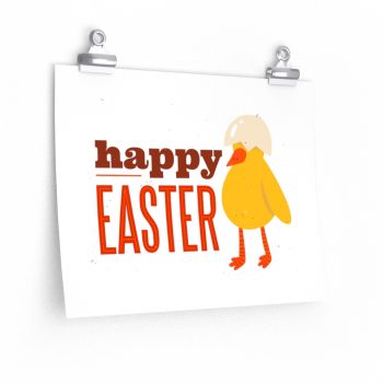 Wall Art Posters Prints - Happy Easter Chick With Egg