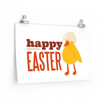 Wall Art Posters Prints - Happy Easter Chick With Egg