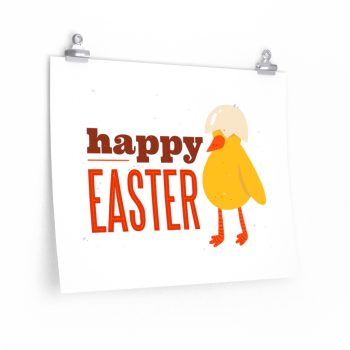 Wall Art Posters Prints - Happy Easter Chick With Egg