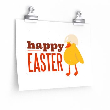 Wall Art Posters Prints - Happy Easter Chick With Egg