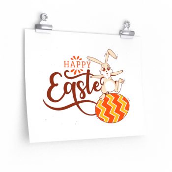 Wall Art Posters Prints - Happy Easter Easter Egg Bunny