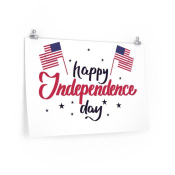 Wall Art Posters Prints - Happy Independence Day Flag Stars USA