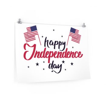 Wall Art Posters Prints - Happy Independence Day Flag Stars USA